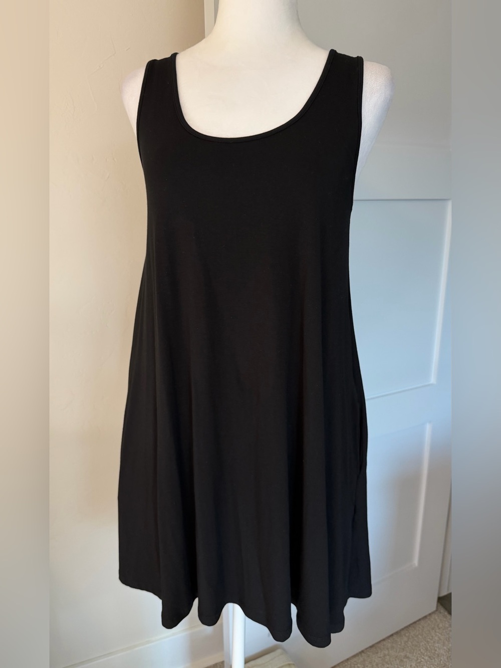 Fighting Eel FE Basics Black Modal Swing Tank Dress Size Small NWT